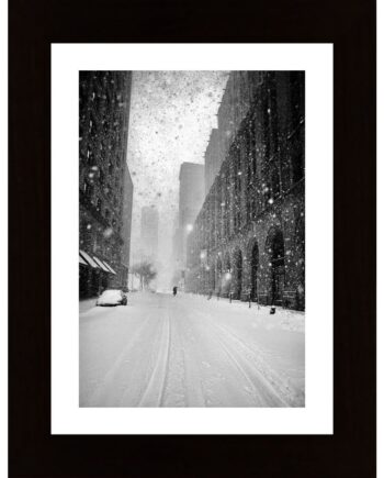 New York Walker In Blizzard Poster