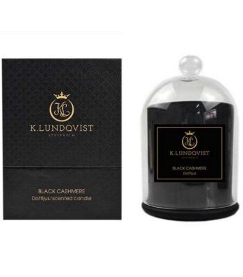 K. Lundqvist Stockholm K. Lundqvist Doftljus med Glaskupa Black Cashmere