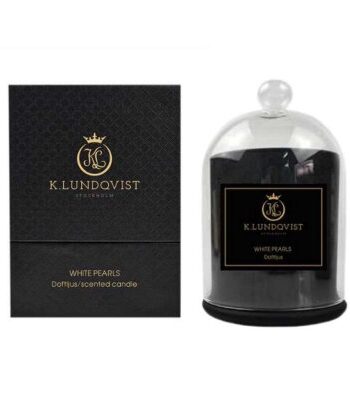 K. Lundqvist Stockholm K. Lundqvist Doftljus med Glaskupa White Pearls