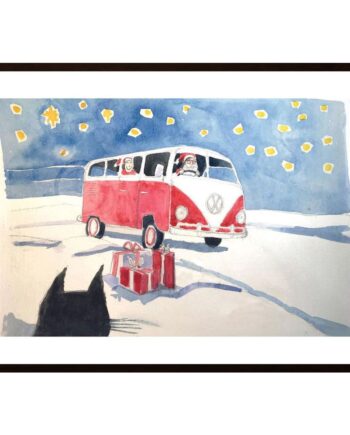 Santa In The Bus Poster