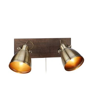 Markslöjd Markslöjd NATIVE Vägglampa 2L Brun/Antik
