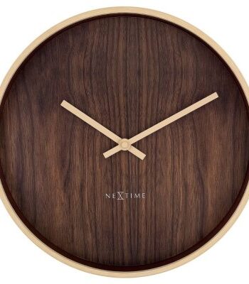 NeXtime Oslo Väggklocka 30 cm Brun