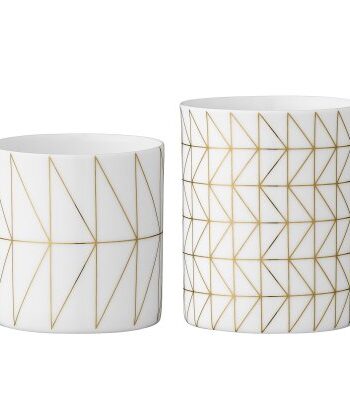 Bloomingville Ljuslykta Bloomingville 6,5 cm / 7,8 cm 2 st, Vit/Guld