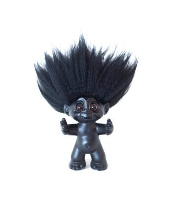 Spring Copenhagen Lyckotroll Matt Svart 9 cm