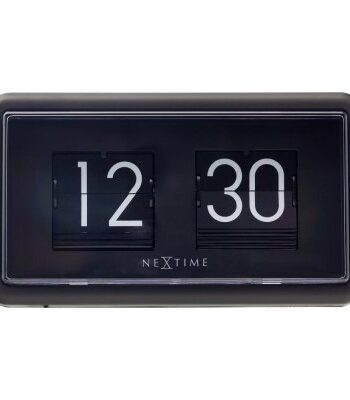 NeXtime Flip Clock 24HR Bords-/Väggklocka 18 cm Svart