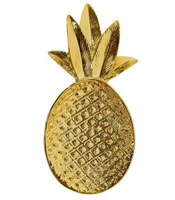 Bloomingville Bricka Ananas Bloomingville 9x19 cm, Guld