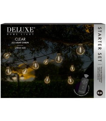 DeluxeHomeart LED Ljusslinga Clear Startpaket Large 8 m