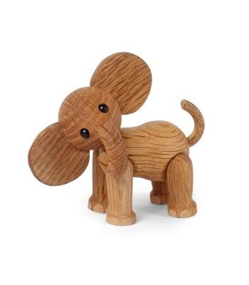 Spring Copenhagen Elefant Baby Ella Trädekoration 9 cm Ek/Lönn