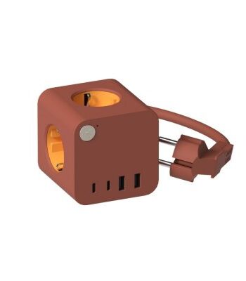KREAFUNK Ampie Wired Grenuttag EU USB-A/USB-C Terracotta