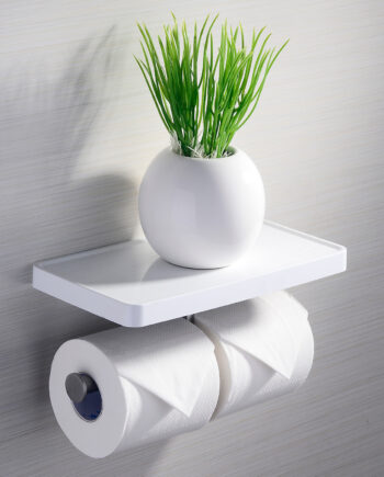 Strand Stainless Toalettpappershållare Strand Stainless Kullavik Dubbel Med Hylla KUL-302