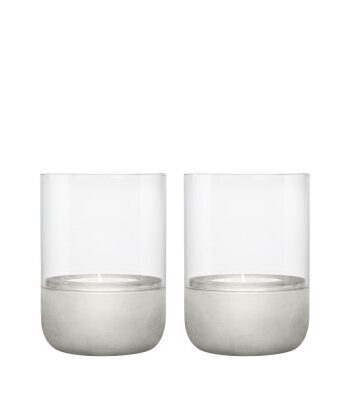 Blomus Stormlykta CALMA 9,5 cm Light Gray 2-pack