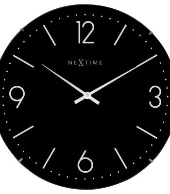 NeXtime Väggklocka Basic Dome 35 cm Svart