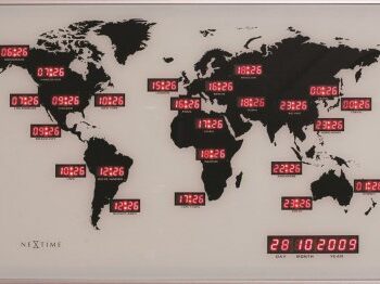 NeXtime World Time Digit Väggklocka